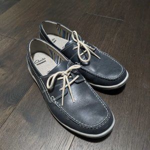 Clarks Men's Navy Boat Shoes, Size 11